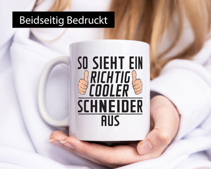 Richtig Cooler Schneider | Beruf Schneiderei Geschenk Arbeit Kollegen Büro