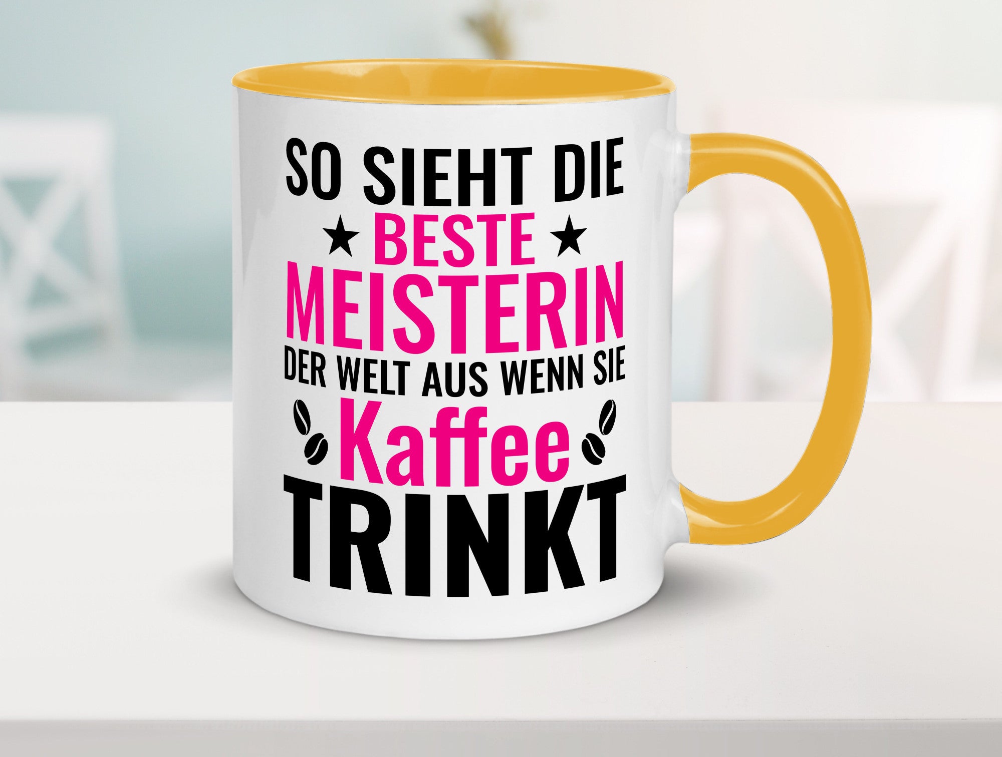 Kaffee trinkt: Meisterin | Meisterbrief Humor Geschenkidee Tasse