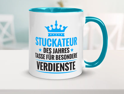 Besonderer Verdienst: Stuckateur | Innenausbau Beruf lustiger Spruch Geschenk