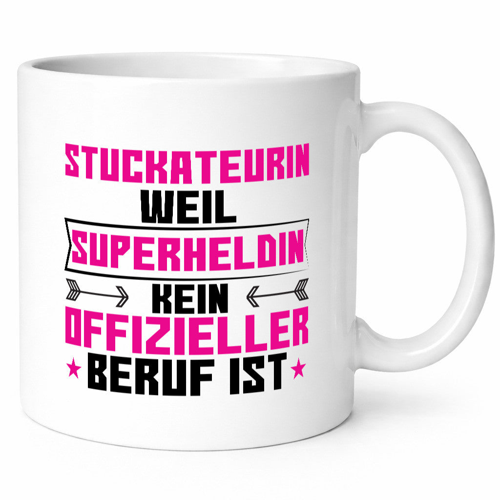 Superheldin Stuckateurin | Innenausbau Geschenkidee Humor Tasse