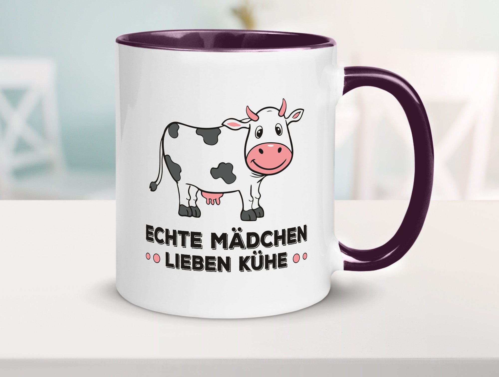 Echte mädchen lieben Kühe | Farm Farmer Bauer lustiger Spruch Geschenk Humor