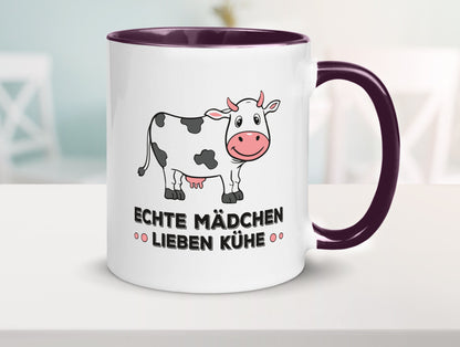 Echte mädchen lieben Kühe | Farm Farmer Bauer lustiger Spruch Geschenk Humor