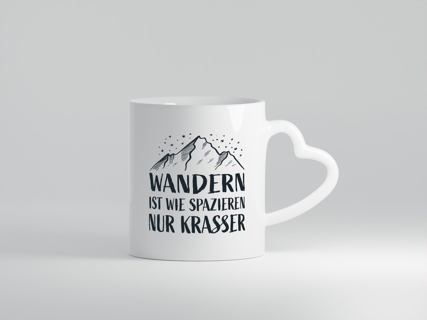 Wandern wie spaieren, nur krasser | Berge Sterne Geschenkidee Humor Tasse