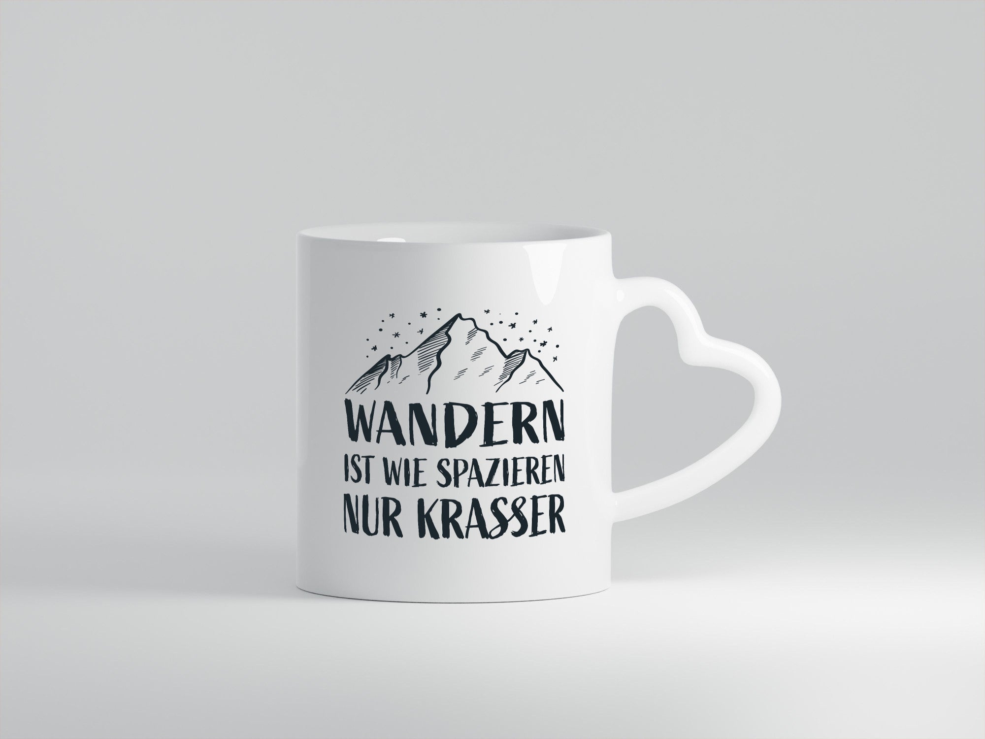 Wandern wie spaieren, nur krasser | Berge Sterne Geschenkidee Humor Tasse