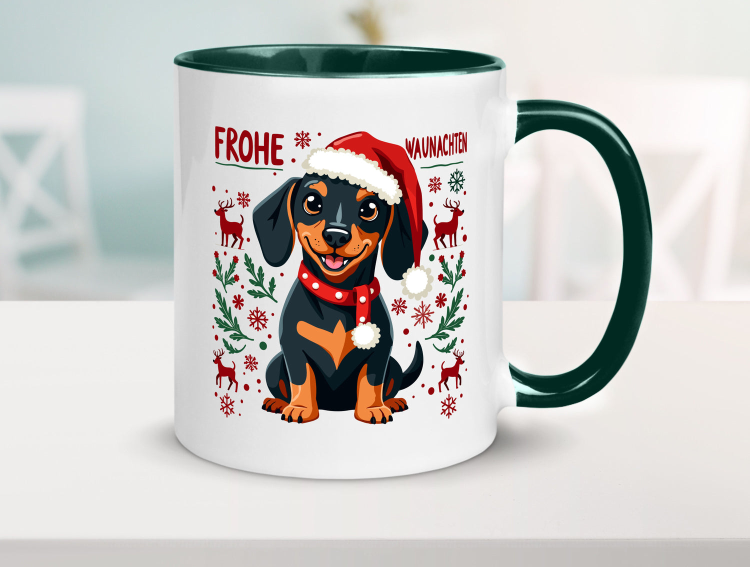Frohe Waunachten | Ugly Christmas Weihnachtshund v2 Humor Tierliebhaber