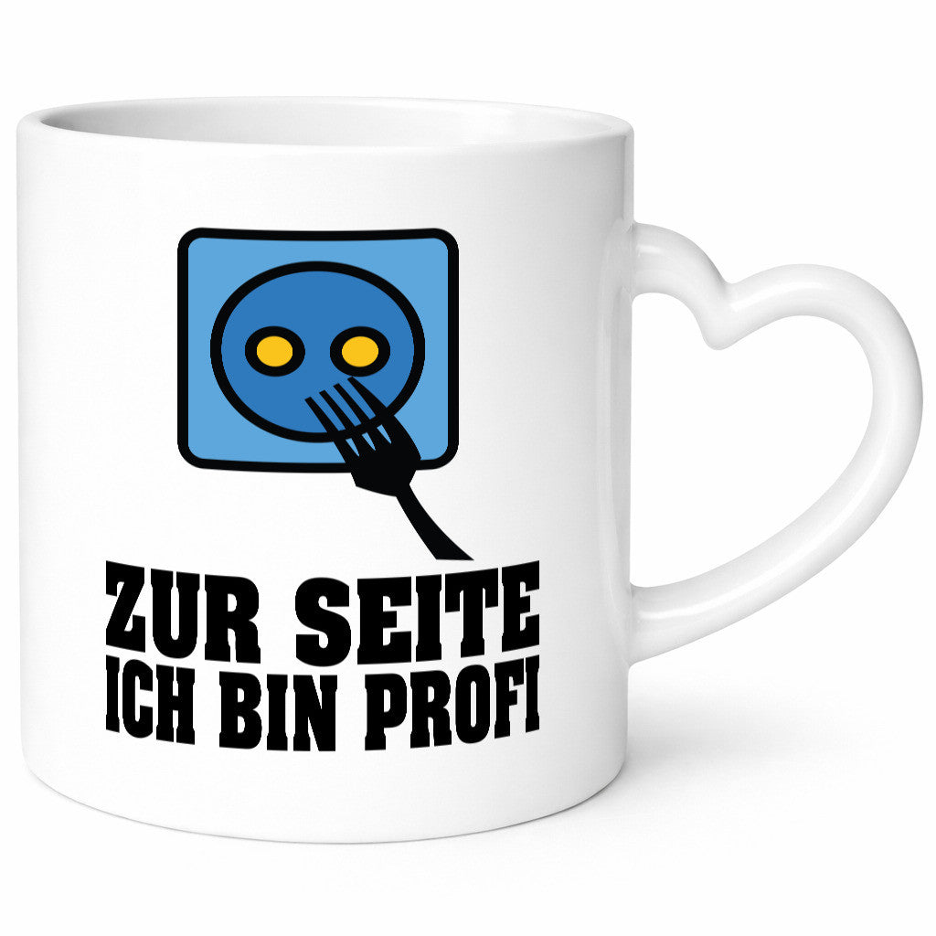 Zur Seite ich bin Profi lustiger Spruch Geschenk Humor Geschenkidee Tasse