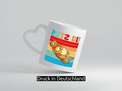 Putz di | Katze Katzenfreunde Katzen Geschenk Tierliebhaber Humor lustiger