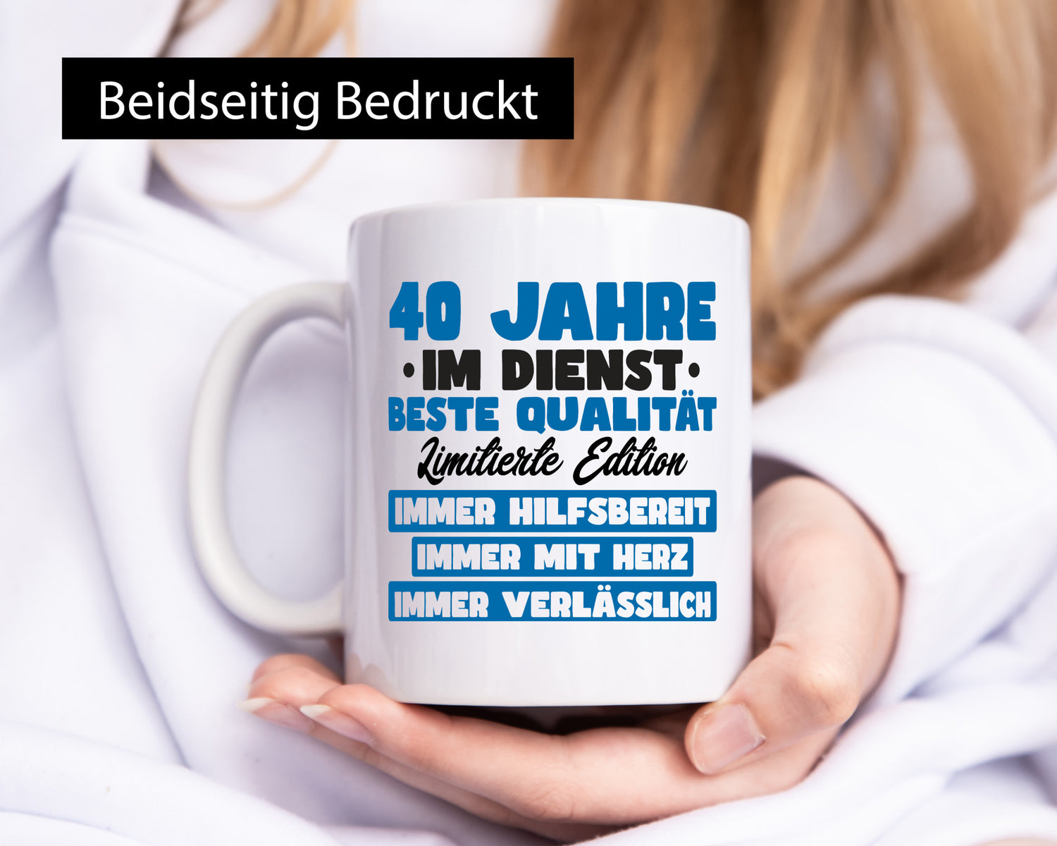 40 Jahre im Dienst | Jubiläum Arbeit v7 Humor Kollegen Büro Geschenkidee Tasse