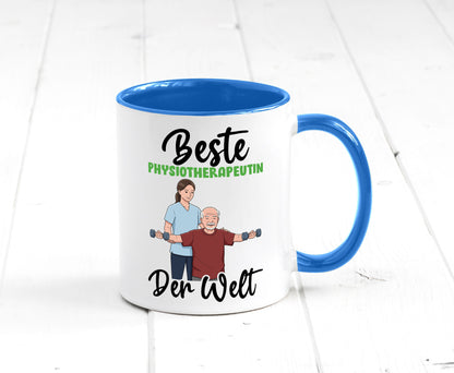 Beste Physiotherapeutin v3 lustig Humor Geschenkidee Geschenk Tasse
