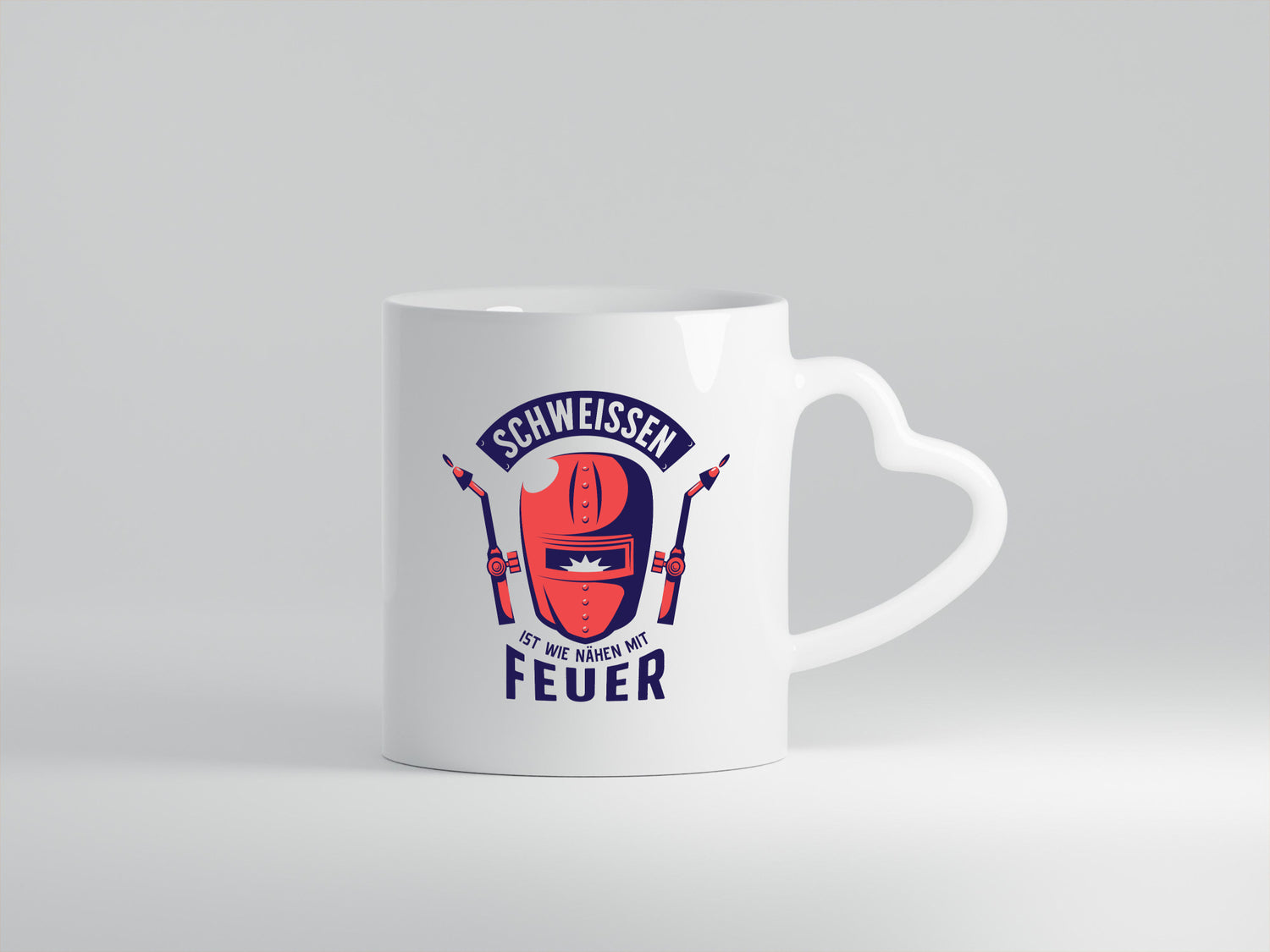 Schweissen, nähen mit Feuer | Schweissmaske Humor Geschenkidee Tasse
