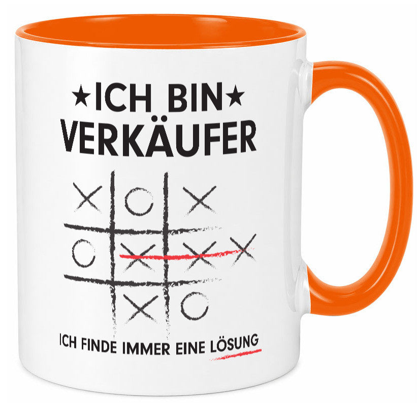 Löse Probleme: Verkäufer | Kollege Verkaufsjob v3 Geschenk Arbeit Kollegen Büro Tasse