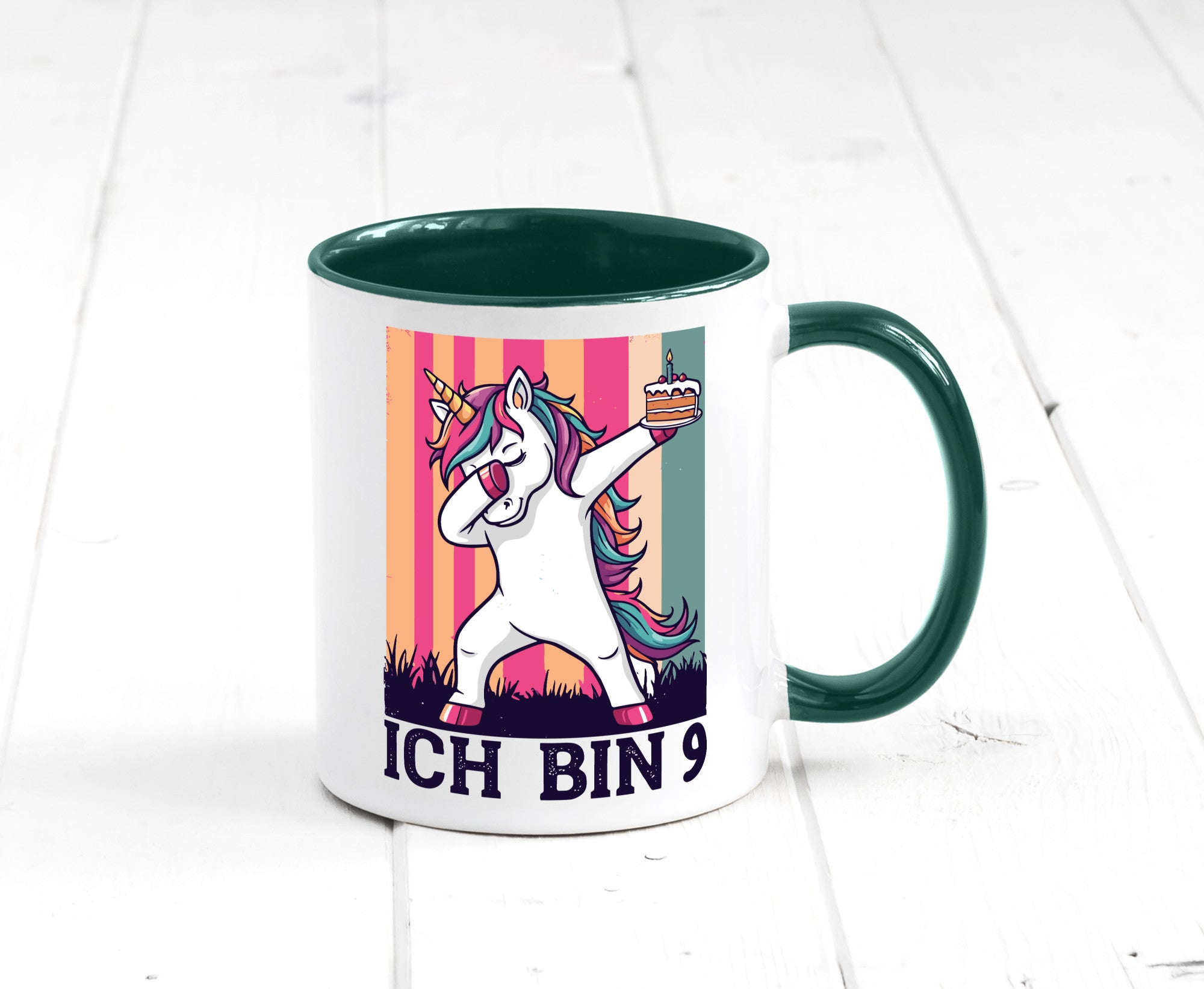 9 Geburtstag | Einhorn Damping Mädchen Humor Geschenkidee Tasse