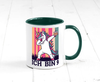 9 Geburtstag | Einhorn Damping Mädchen Humor Geschenkidee Tasse