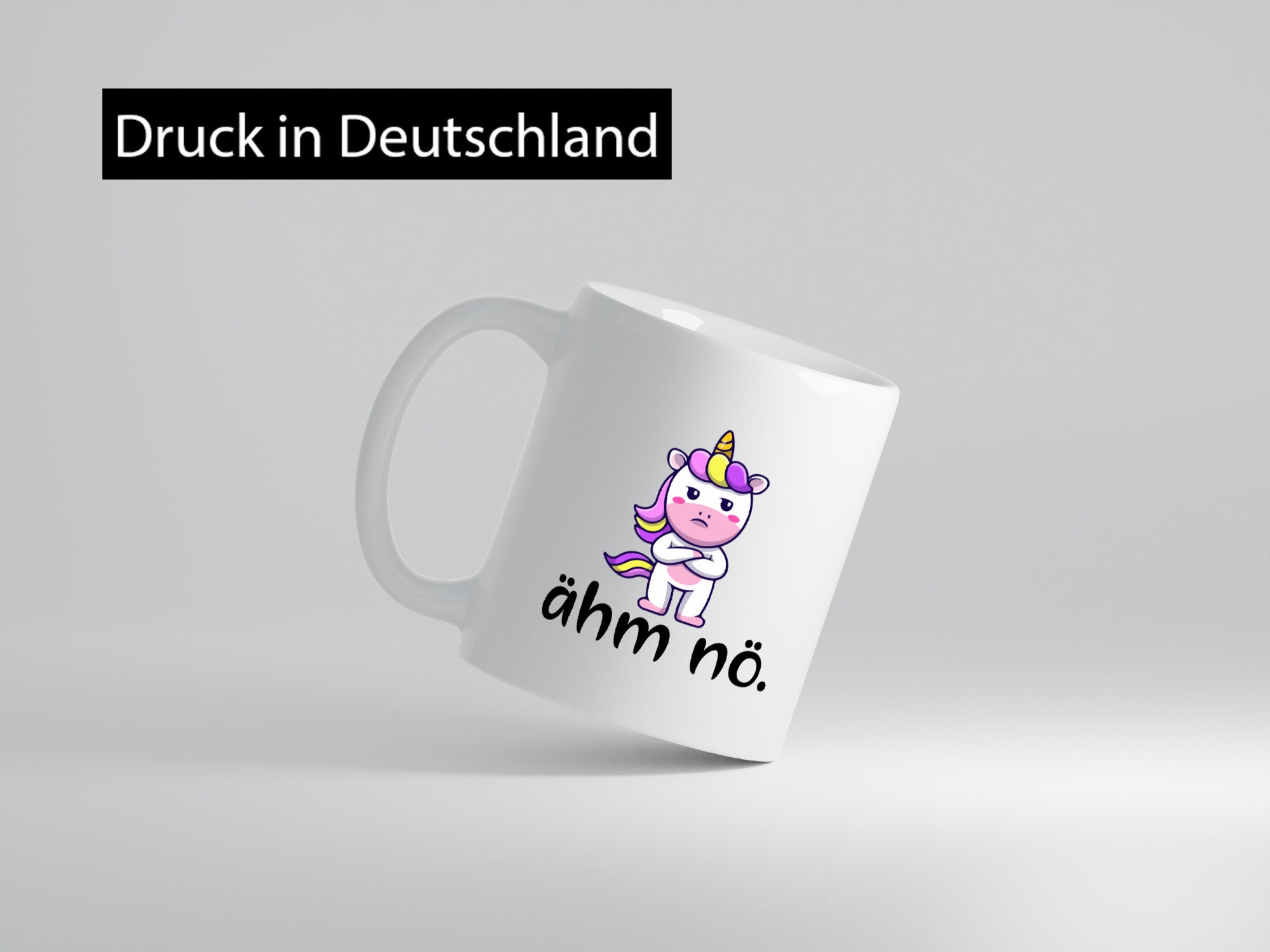 Ähm nö | Einhorn wütendes Geschenkidee Humor Tasse