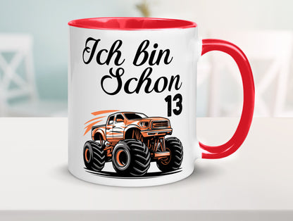 13. Geburtstag | Monster truck 13 Jahre Geschenkidee Humor Tasse