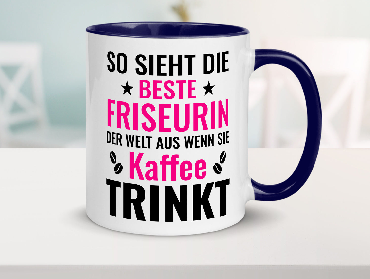 Kaffee trinkt: Friseurin | Friseuse Frisörin lustig Humor Geschenkidee Geschenk