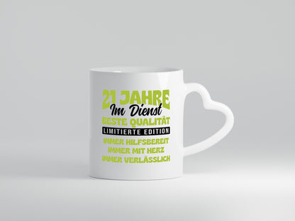 21 Jahre im Dienst | Jubiläum Arbeit v4 Humor Kollegen Büro Geschenkidee Tasse