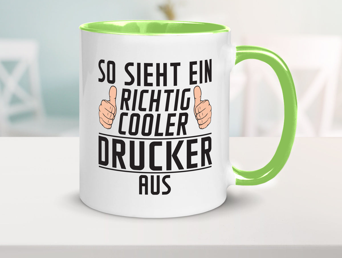 Richtig Cooler Drucker | Druckerei Print Medien Geschenk Humor Geschenkidee Tasse