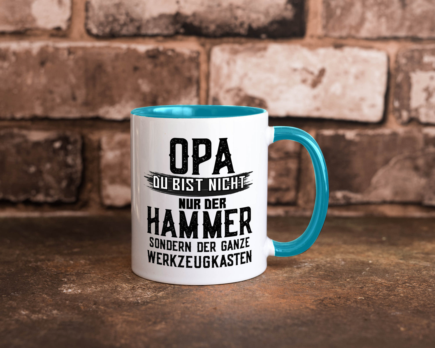 Opa ist der Hammer | Großvater Tasse Werkzeugkasten lustig Familie Geschenkidee