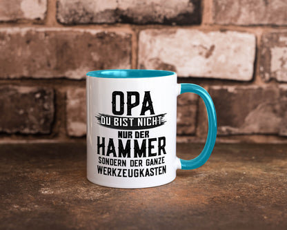 Opa ist der Hammer | Großvater Tasse Werkzeugkasten lustig Familie Geschenkidee