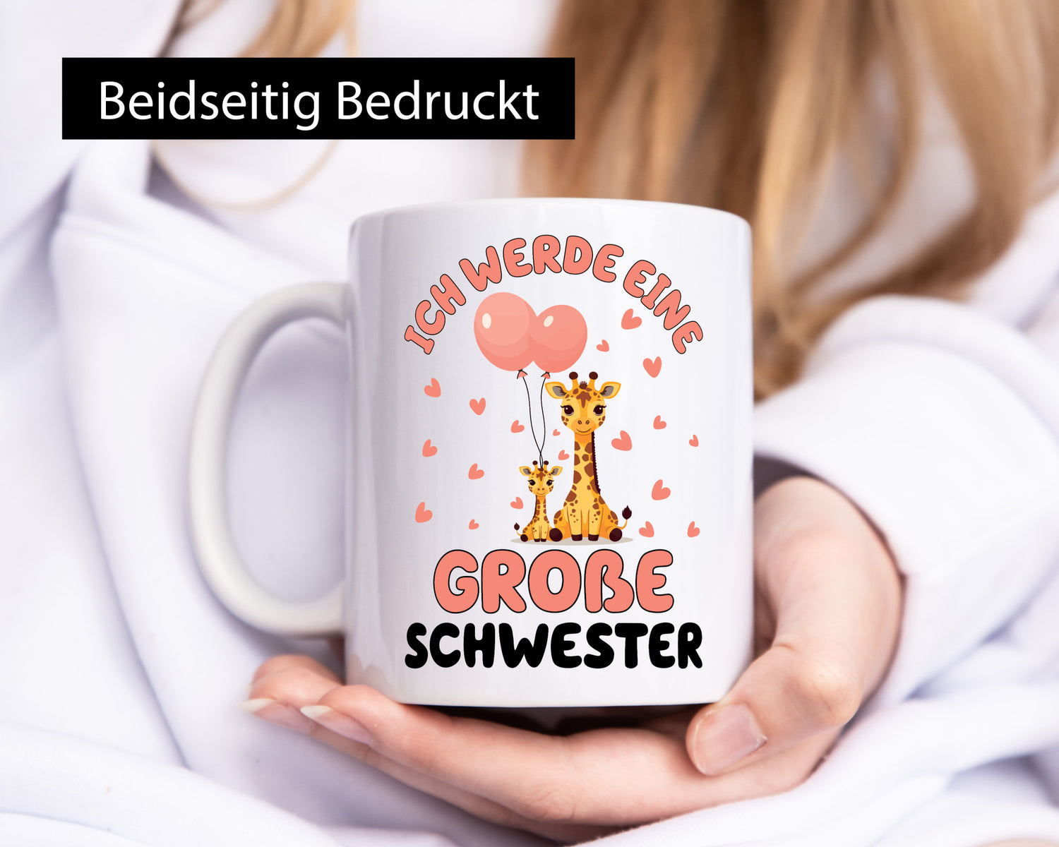 Ich werde große Schwester | Giraffe Geschwister lustig Humor Geschenkidee