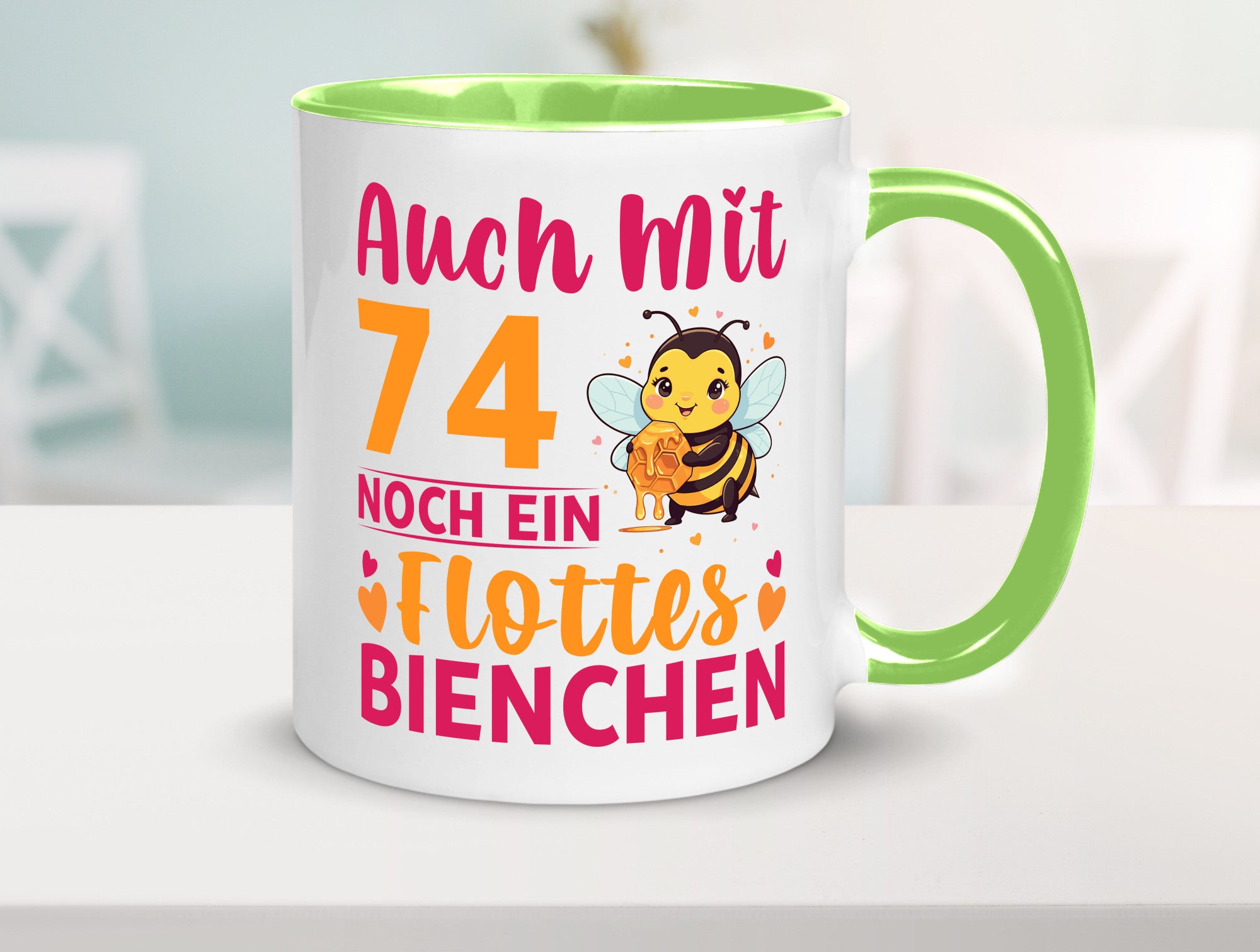 74. Geburtstag | Flottes Bienchen 74 Jahre v2 Geschenkidee Humor Tasse