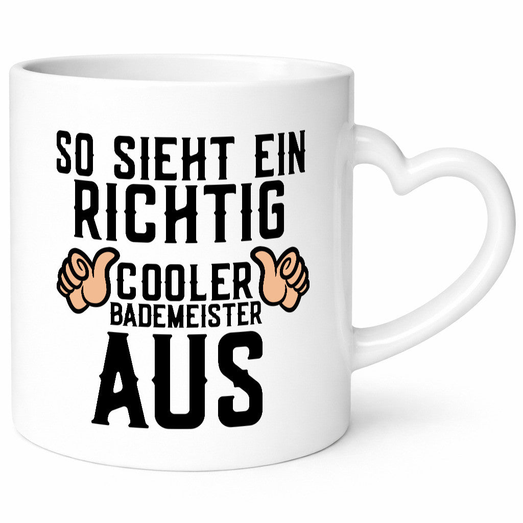 Richtig cooler Bademeister | Daumen hoch Schwimmbad lustig Humor Geschenkidee