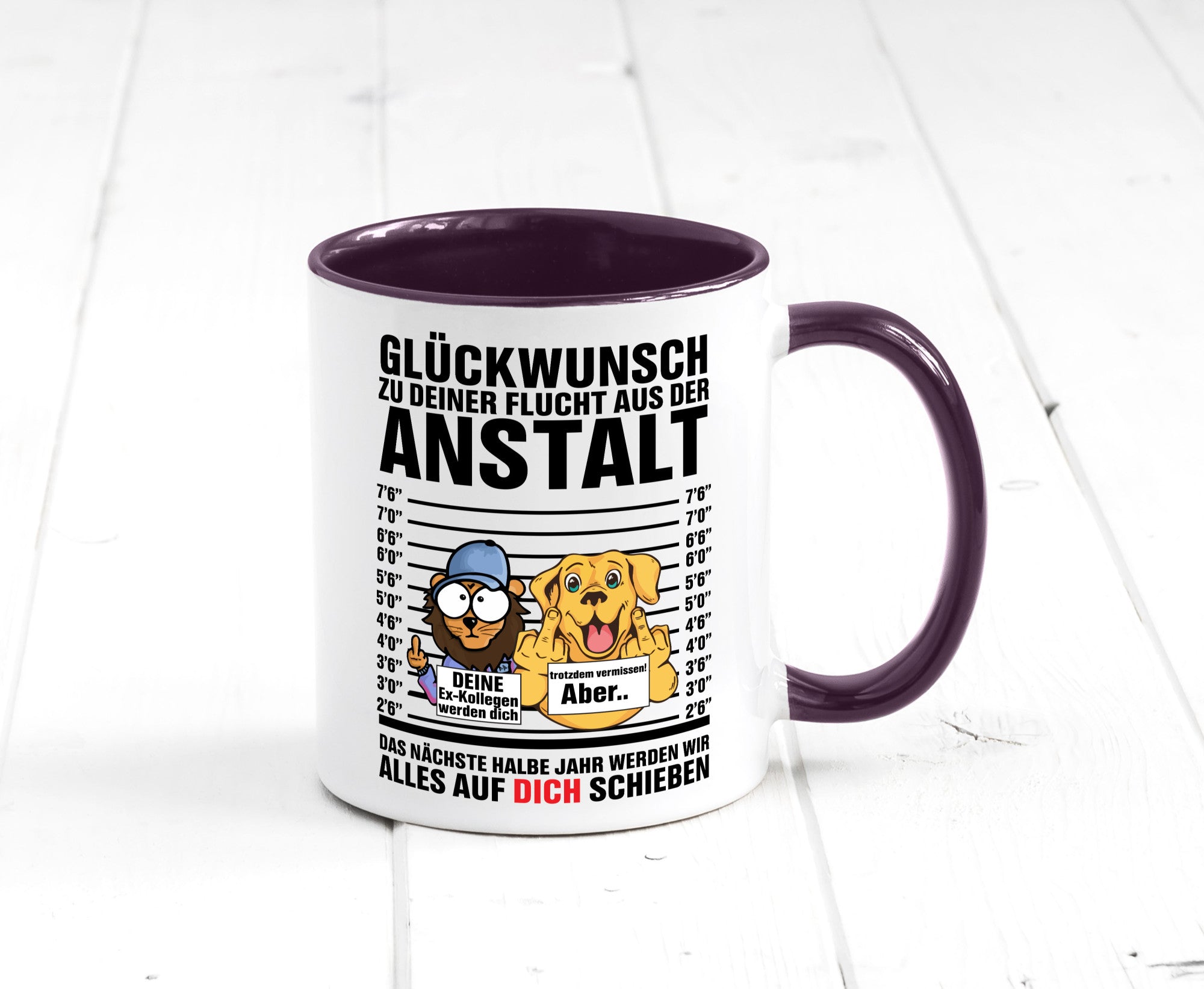 Glückwunsch zu deiner Flucht | Abschiedgeschenk v3 Geschenk Humor Geschenkidee