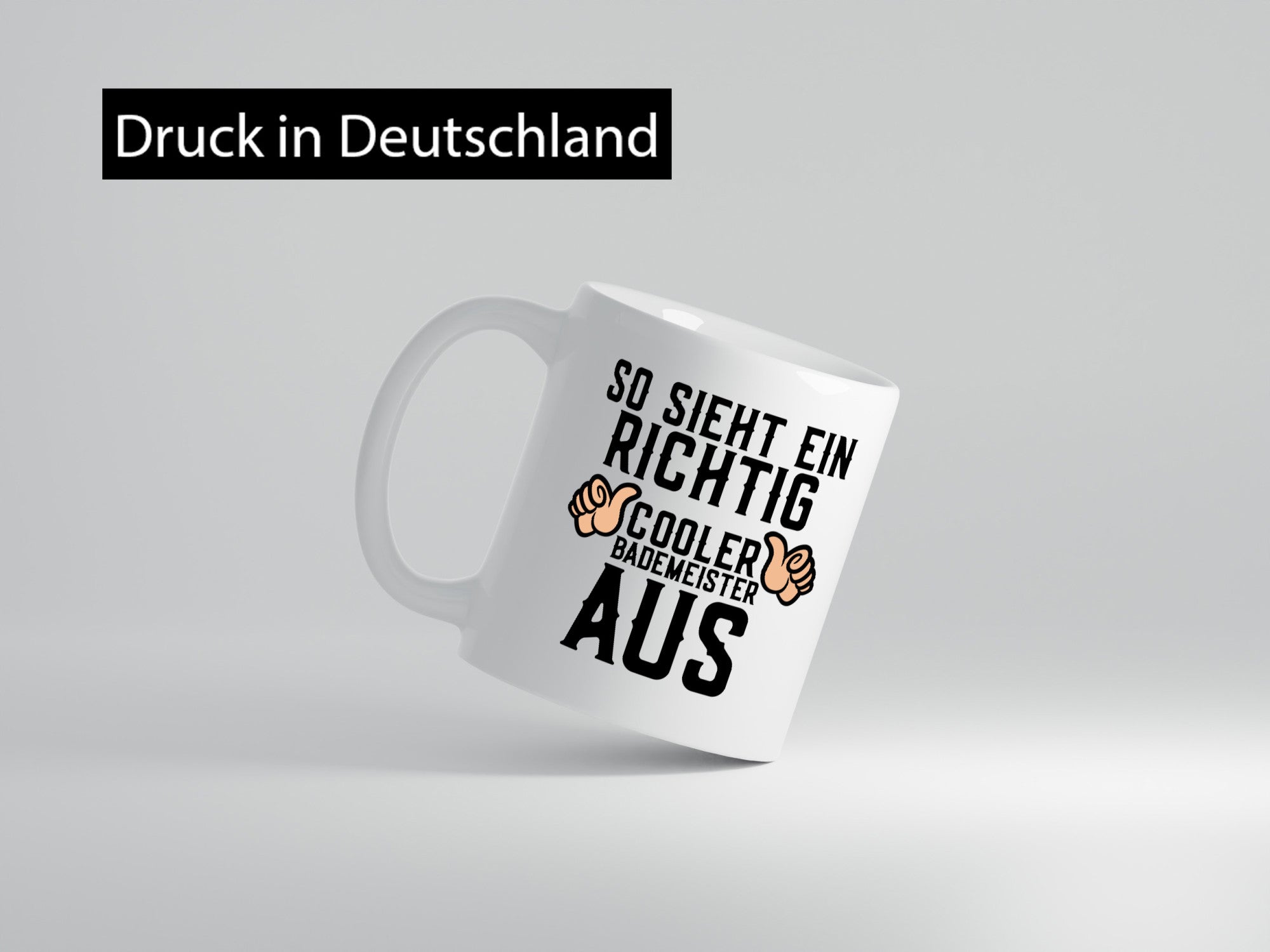 Richtig cooler Bademeister | Daumen hoch Schwimmbad lustig Humor Geschenkidee