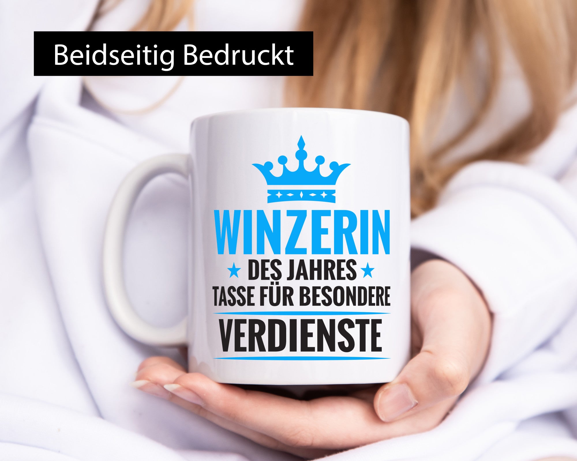 Besonderer Verdienst: Winzerin | Weinbauer Wein lustig Humor Geschenkidee