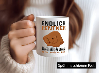 Endlich Rentner | Ruhestand Tasse Rente genießen Geschenk Jubiläum lustiger