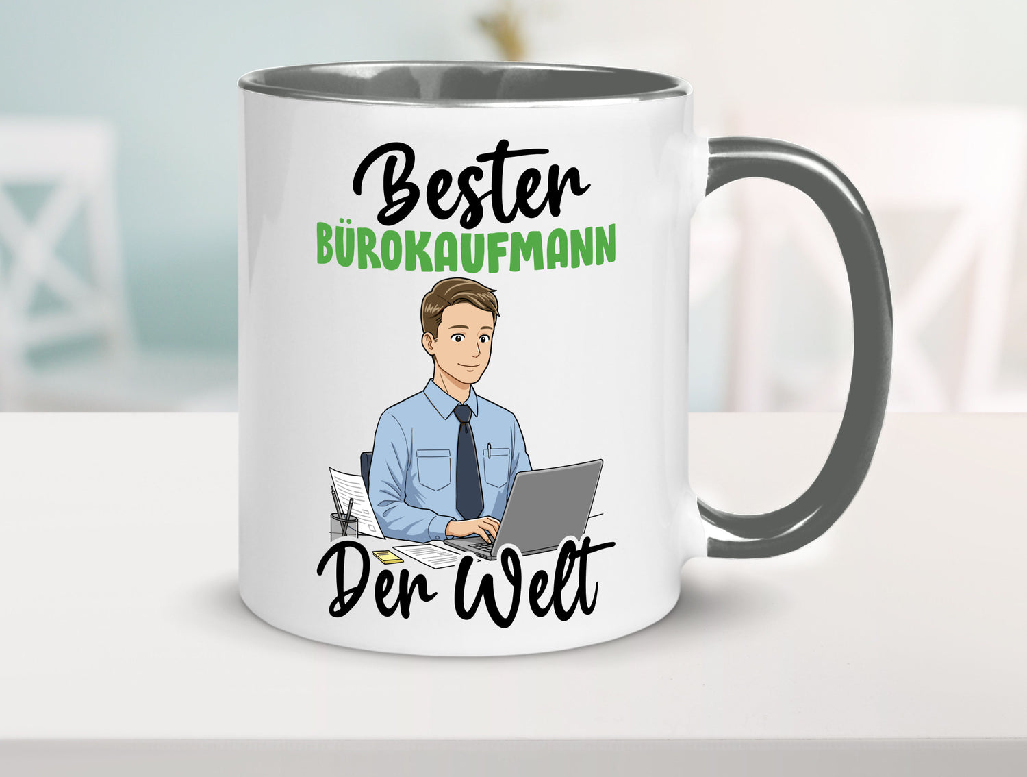 Bester Bürokaufmann | Kaufmann v2 lustig Arbeit Kollegen Büro Geschenk Tasse