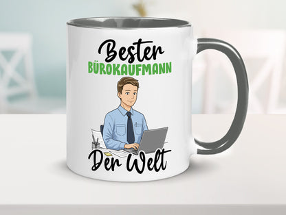 Bester Bürokaufmann | Kaufmann v2 lustig Arbeit Kollegen Büro Geschenk Tasse