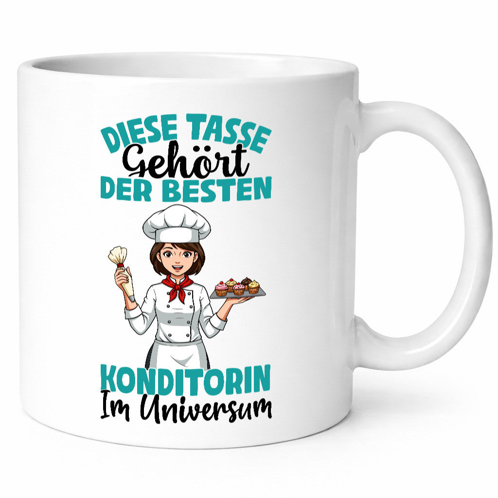 Im Universum: Konditorin | Konditorei Geschenkidee Humor Tasse