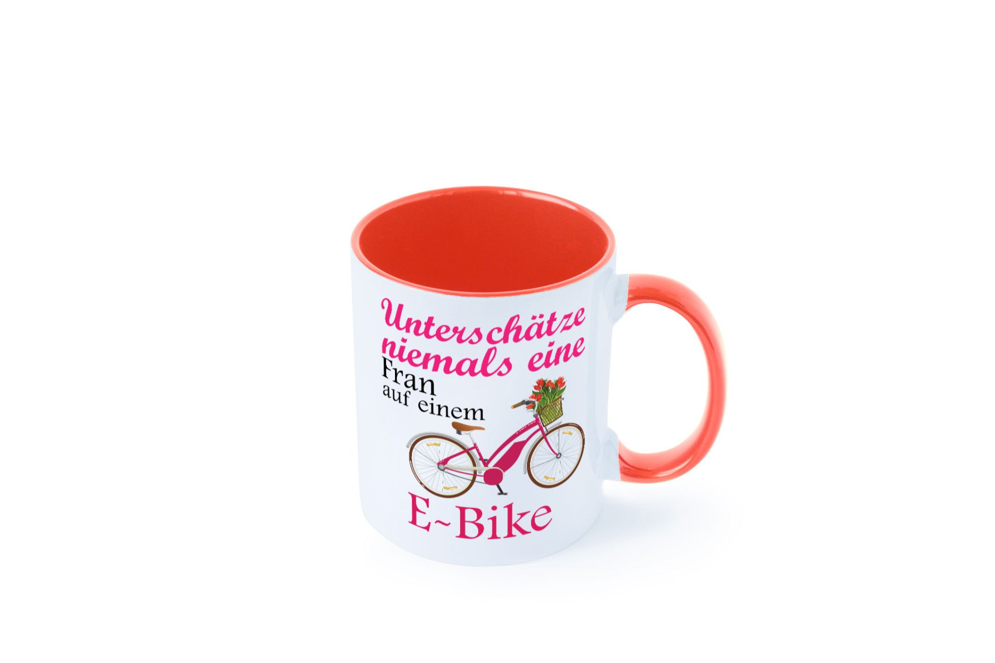 Unterschätze niemals eine Frau | E-Bike Sport Rad fahren lustig Humor