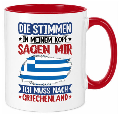 Griechenland | Urlaub Stimmen in meinem Kopf Traumland Humor Geschenkidee Tasse