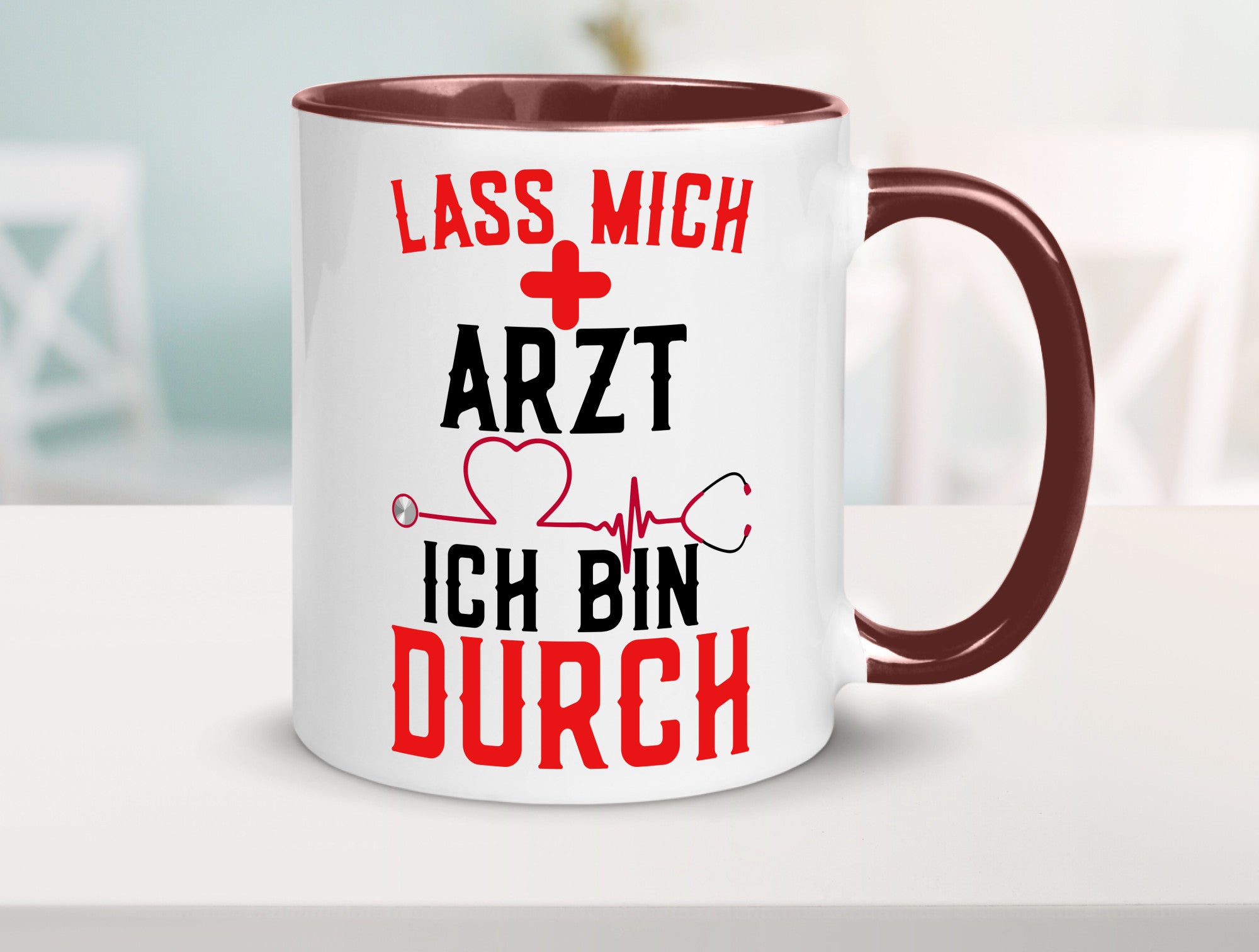 Arzt | Lass mich durch Herz Doktor Krankenhaus Puls Humor Geschenkidee Tasse