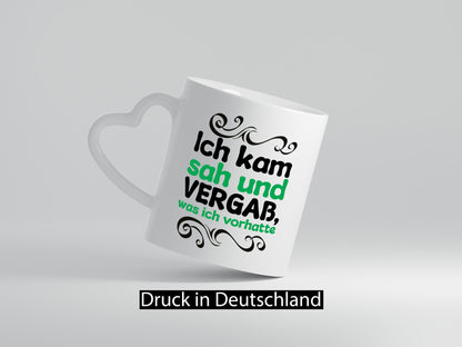 Ich kam sah und vergaß was vorhatte Geschenkidee Humor Tasse