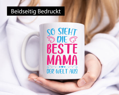 Beste Mama der Welt | Herzchen Geschenk Familie Geschenkidee lustiger Spruch