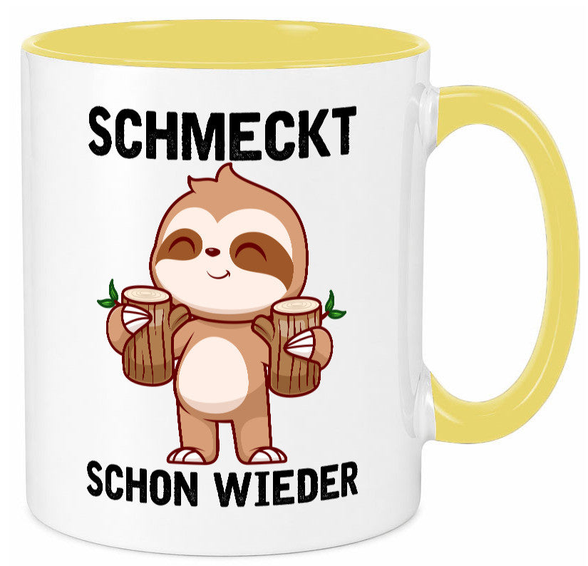 Schmeckt schon wieder | Frankfurt Hessen v2 Geschenkidee Humor Tasse