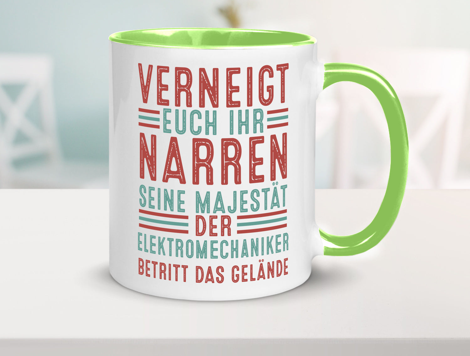Verneigt euch: Elektromechaniker | Mechaniker v2 Geschenkidee Humor Tasse