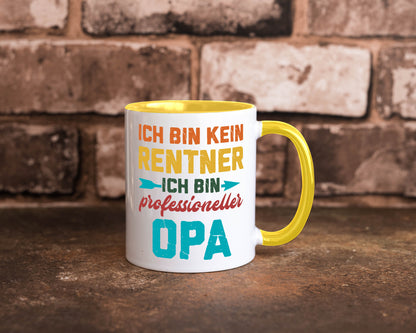 Ich bin Professioneller Opa | Rentner Großvater Geschenkidee Familie Humor Tasse