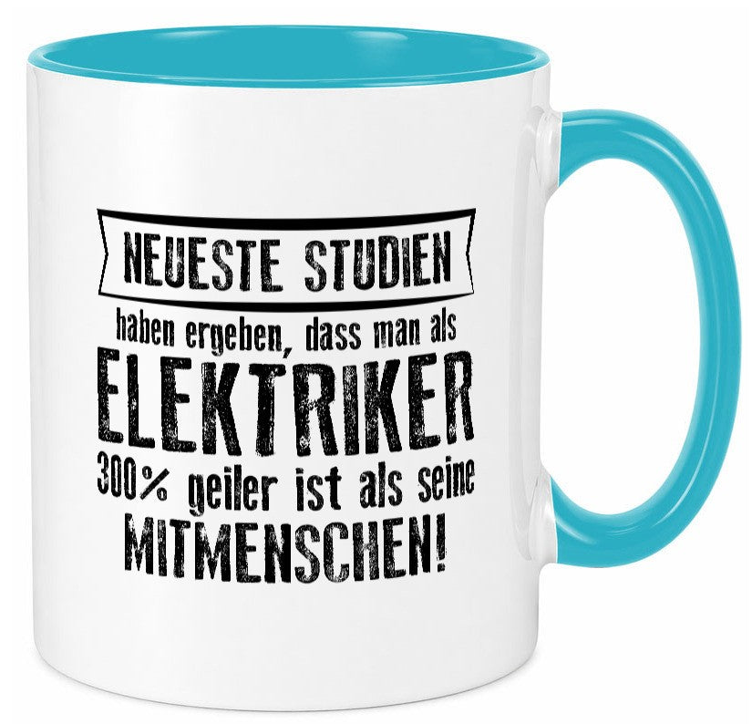Neuste Studien: Elektriker | Elektronik Elektrotechnik lustig Humor Tasse