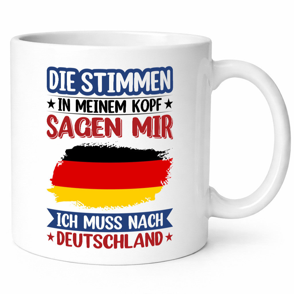 Deutschland | Urlaub Stimmen in meinem Kopf Traumland Humor Geschenkidee Tasse