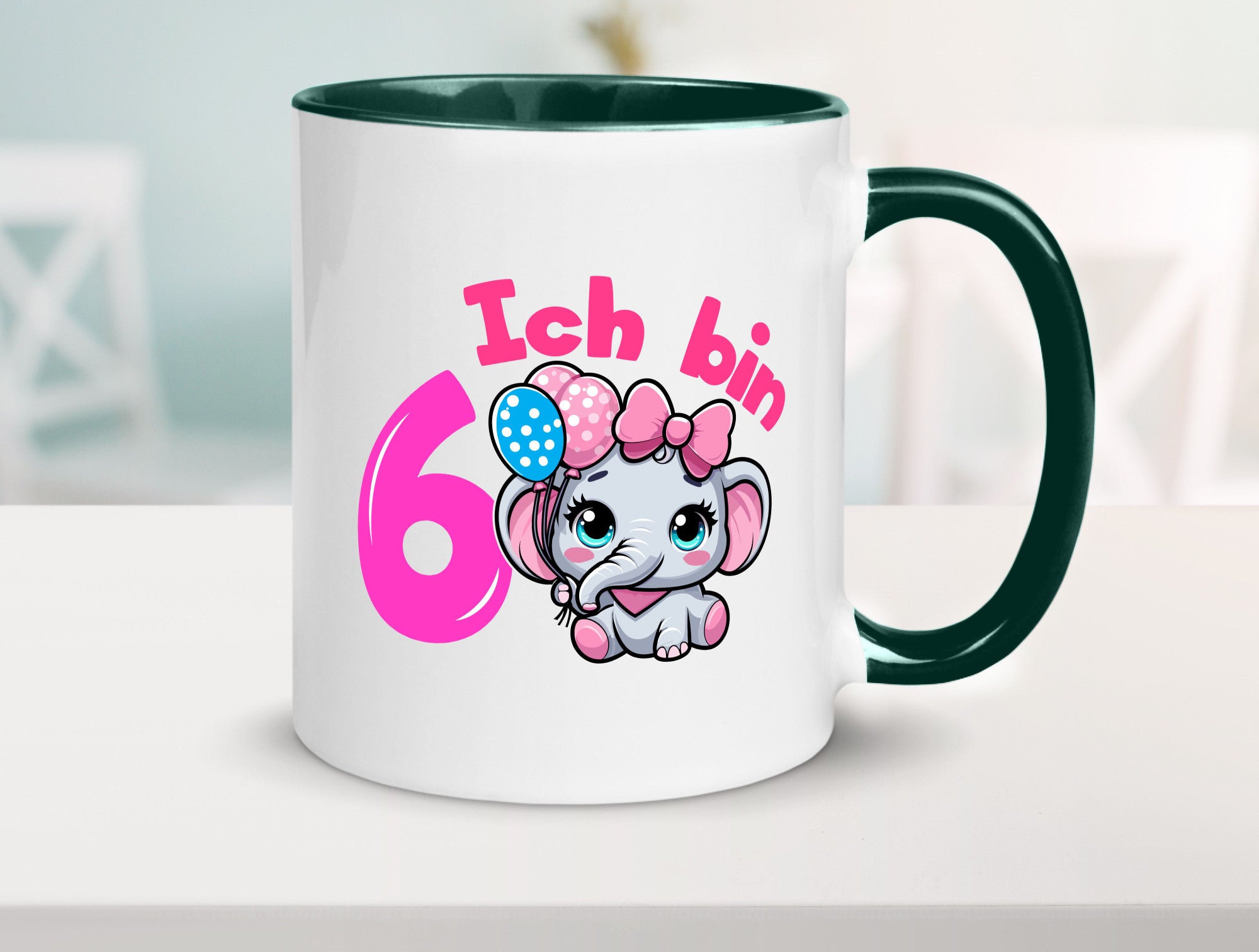 6. Geburtstag | 6 Jahre Elefant Mädchen Humor Geschenkidee Tasse