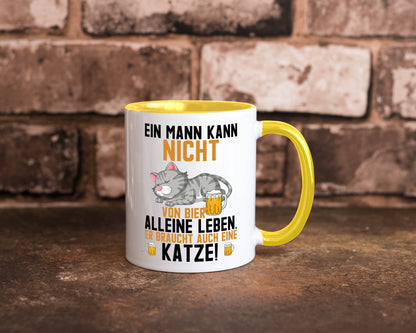 Von Bier leben | Mann braucht eine Katze Katzenliebhaber Geschenk Tierliebhaber