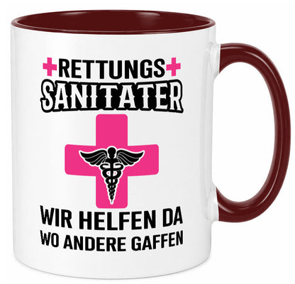 Rettungssanitäter | wir helfen wo andere Gaffen Geschenk Humor Geschenkidee Tasse