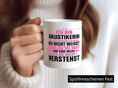 Löse Probleme: Akustikerin | Akustik Hörgeräteakustik Geschenk Humor