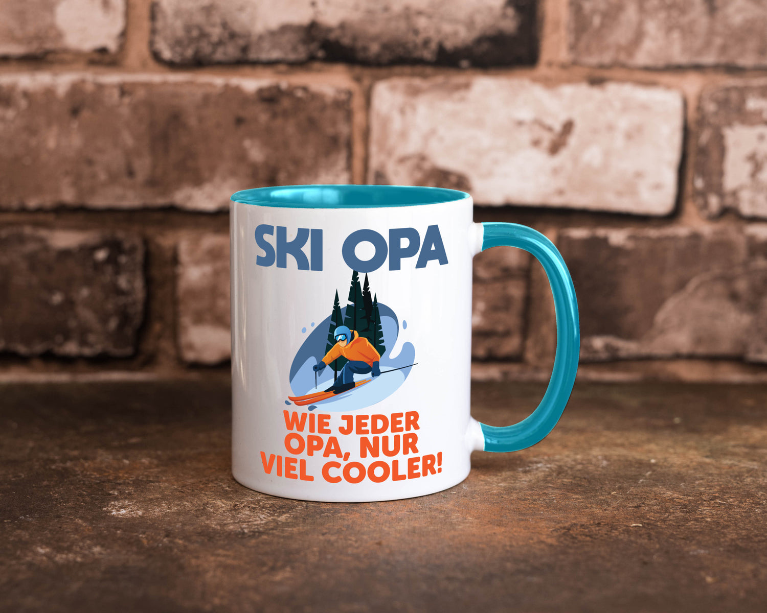 Ski Opa, normal, nur cooler | Skifahrer Bäume Schnee Geschenkidee Familie Humor