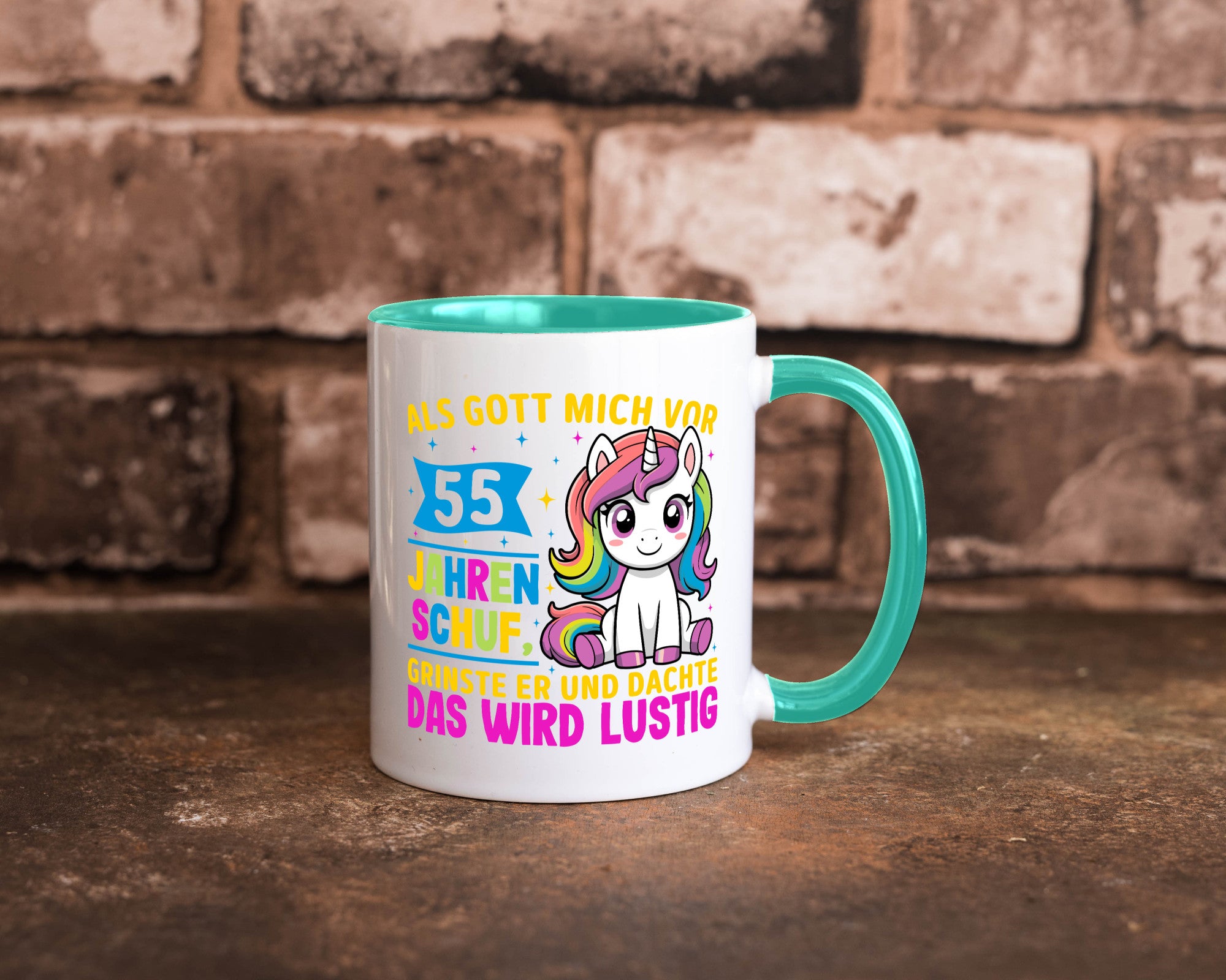 55. Geburtstag | Als Gott mich schuf 40 Jahre v2 lustiger Spruch Geschenk